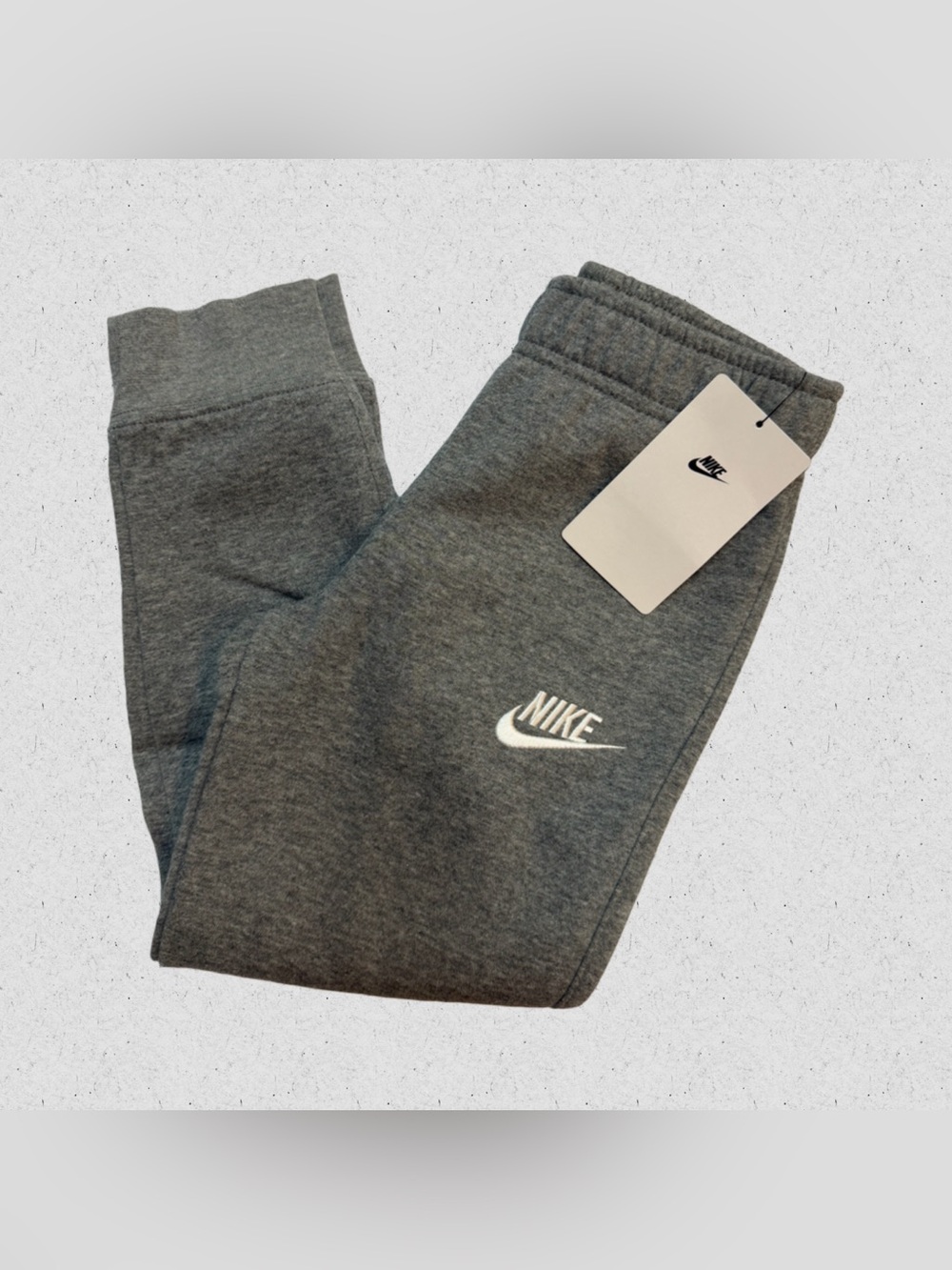 Nike Boys Grey Sweat Joggers with White Logo